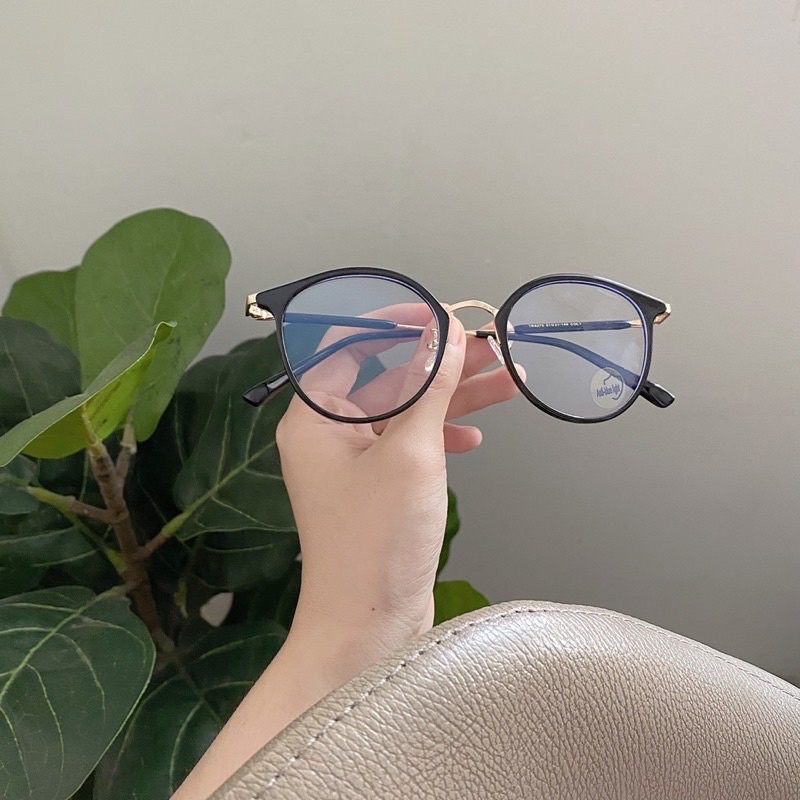 Kính Mắt Mèo Phối Gọng Kim Loại From Tròn Siêu Xinh - S01