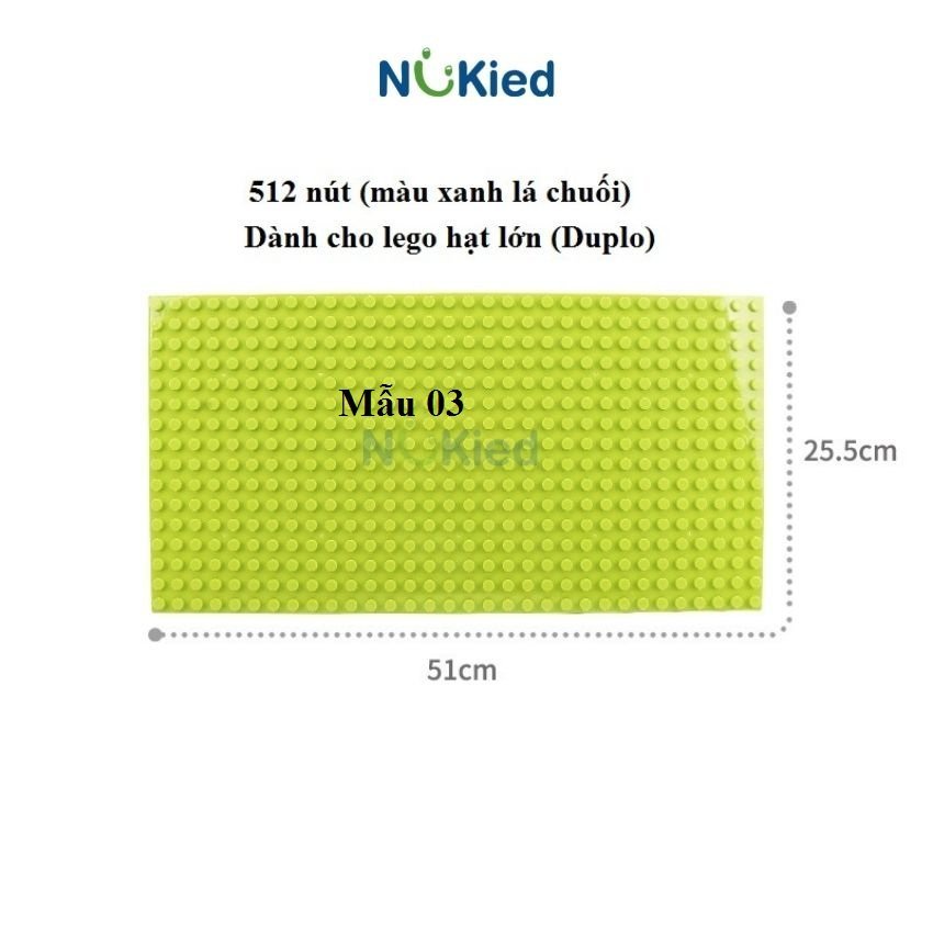Đế Base Xếp Hình Lego Duplo KT 51x25.5cm_Hạt Lớn Gắn Đồ Chơi Lắp Ráp Cho Bé_Nukied VN