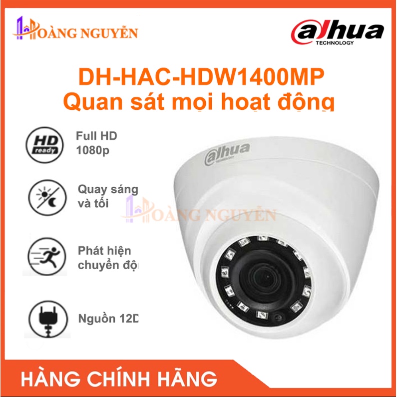 Camera HDCVI 4.0 Megapixel DAHUA DH-HAC-HDW1400MP Chuyên Gia Lắp Đặt Ngoài Trời, Trang Bị Chức Năng Chống Ngược Sáng