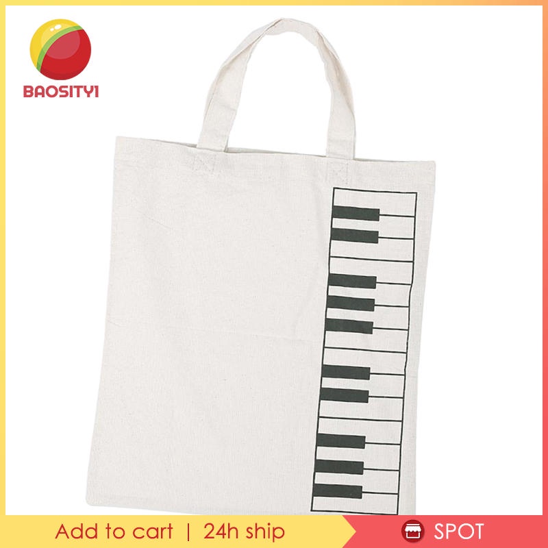 【Hàng sẵn sàng】Túi xách tote hình phím đàn piano