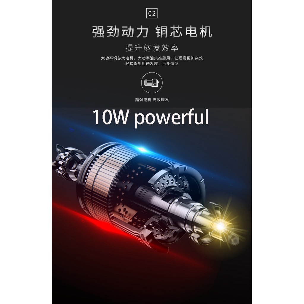 Tông Đơ Cắt Tóc Kemei 10w Công Suất 2600mah