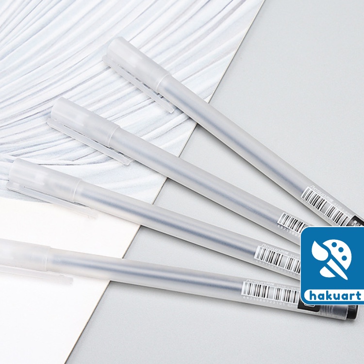 Bút viết bi nước Haku INS văn phòng mực bút gel 0.5mm mực đều nét chữ đẹp đủ màu xanh đen đỏ - Văn Phòng Phẩm Haku