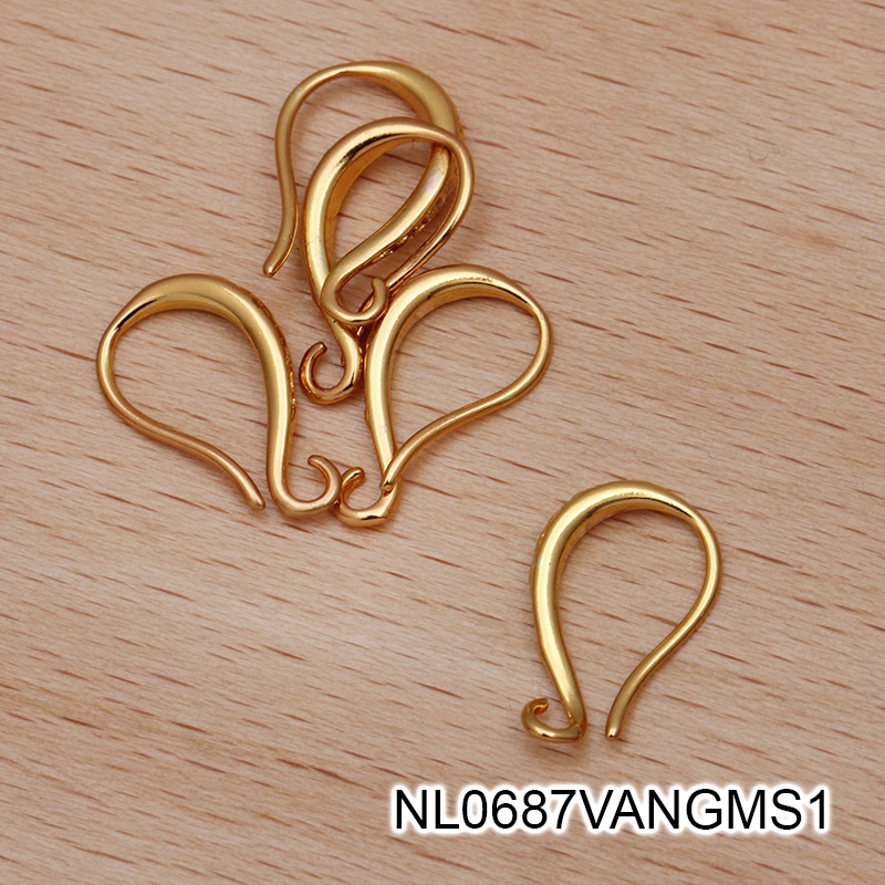 2 móc khuyên tai dày dặn 10*15mm nguyên liệu làm trang sức cổ trang