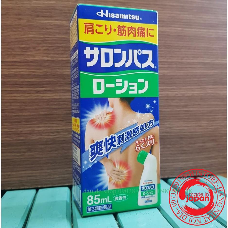 Lăn giảm đau Salonpas Hisamitsu 85ml dầu xoa bóp giảm đau Hàng Nhật Nội Địa