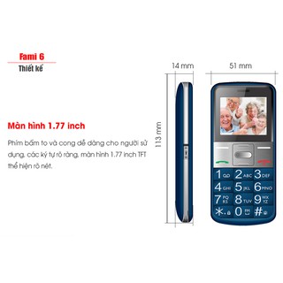 Điện thoại Masstel Fami 6