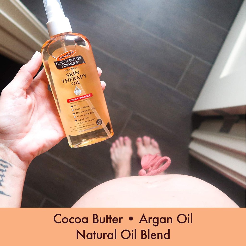 Dầu dưỡng ẩm đa năng hương hoa hồng Palmer's Cocoa Butter Formula Skin Therapy Moisturizing Body Oil 150ml (Mỹ)