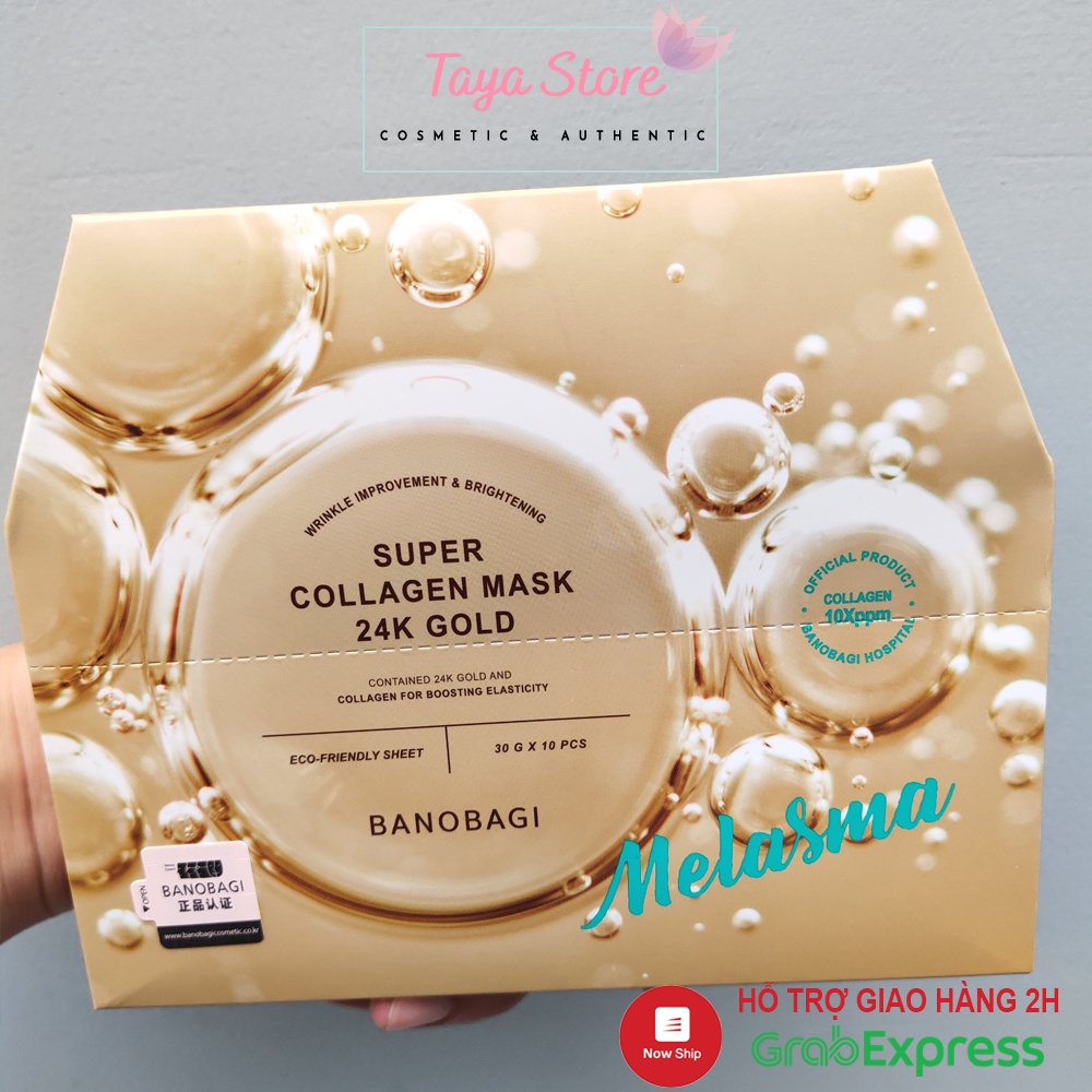 Mặt nạ dưỡng trắng Banobagi Super Collagen Mask Wrinkle Improvement &amp; Brightening Hàn Quốc