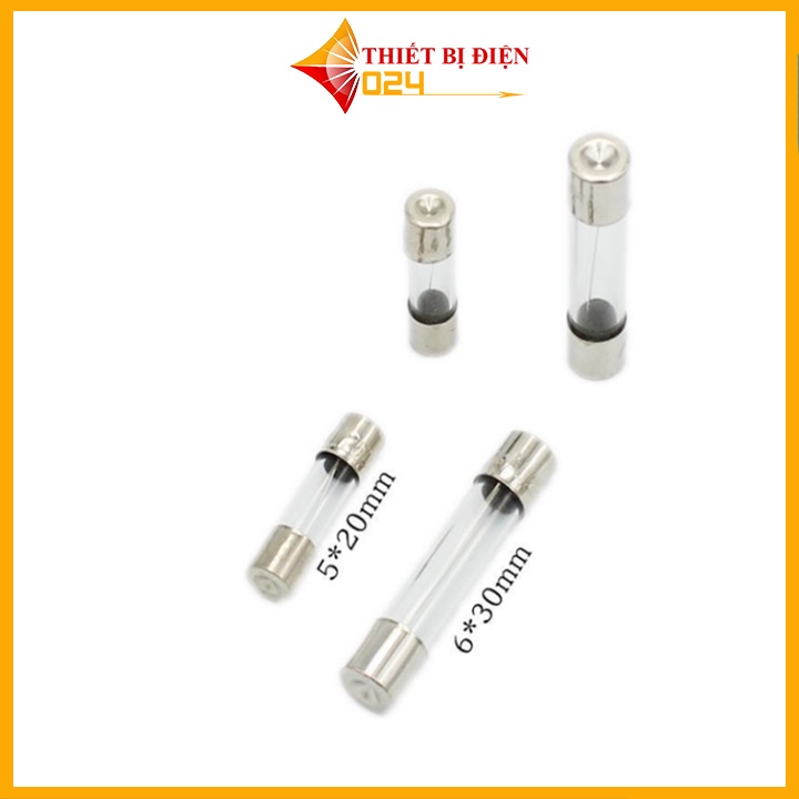 Bộ 10 Cầu chì ống thuỷ tinh 250v 5x20mm