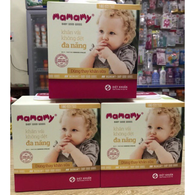 Khăn Khô Đa Năng Mamamy (180 tờ)