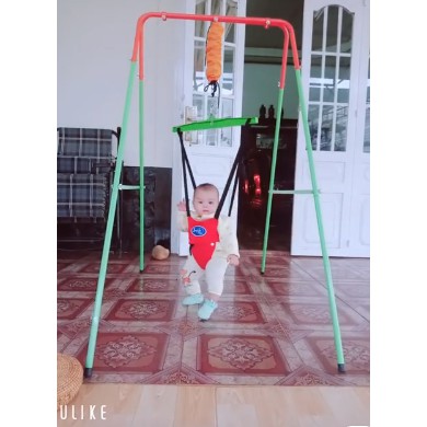 <Inb hỗ trợ Freeship Bộ đa năng 2in1 > Xích đu với ghé ăn dặm và lò xo nhún tập đi Jumper Kids Chính Hãng