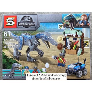Lắp Ráp xếp hình Khủng Long Jurassic World Dinosaur SY1408 mẫu A : Cuộc chạy trốn Khủng long bạo chúa 21135