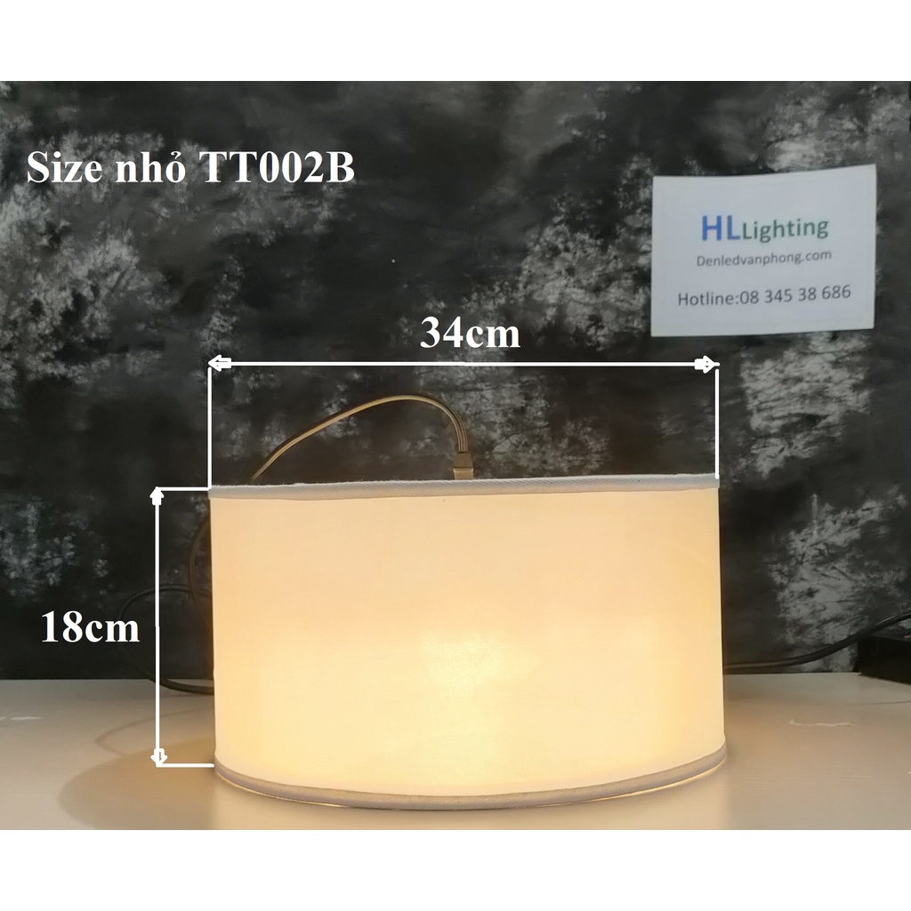 Đèn Thả 2 Tầng Vải Lụa Cao Cấp Size Lớn Nhỏ Cho Phòng Khách Phòng Ngủ, Đèn Thả Trần Trang Trí Độc Đáo HL Lighitng