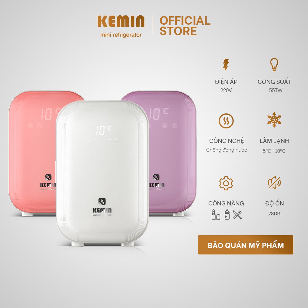 Tủ lạnh mini Kemin K15 - 15L Chỉnh nhiệt - Công nghệ chống đọng nước