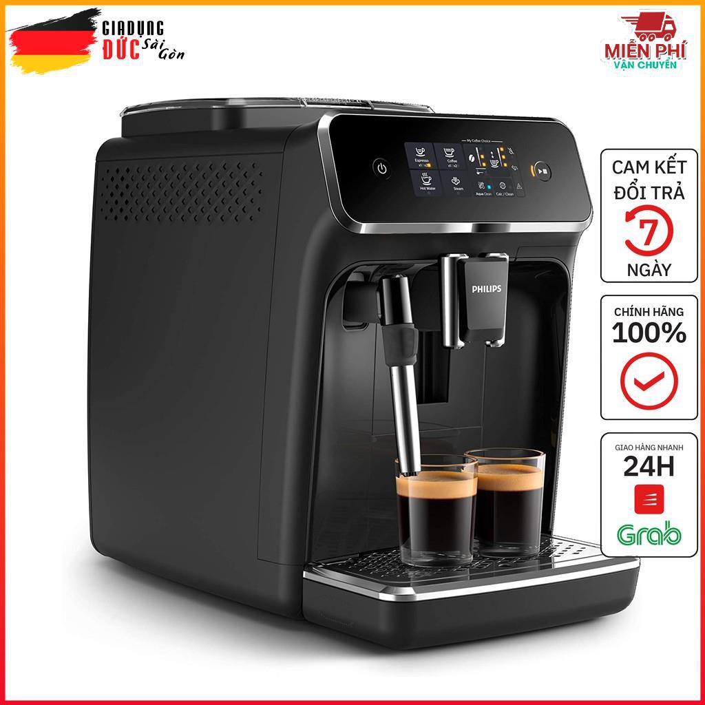 Máy Pha Cafe Espresso Gia Đình Philips EP2221/40, Giữ Nguyên Mùi Thơm Của Hạt Cà Phê - Nhập Khẩu Từ Đức