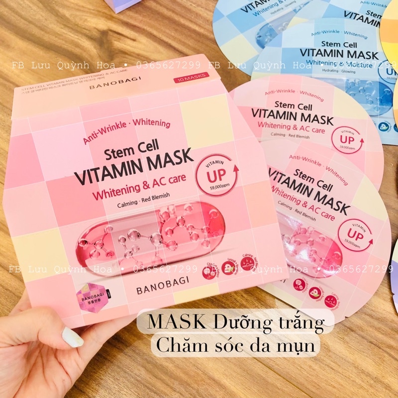 Mặt nạ tế bào gốc Banobagi Stem Cell Vitamin Mask đủ màu