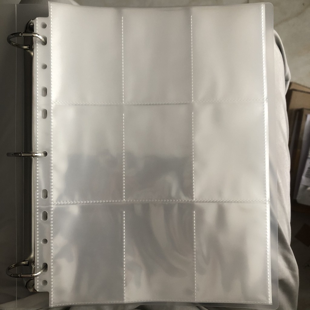 10-40 Sheet 9 đựng card, thẻ ảnh, sheet cho binder 9 ô( không bao gồm bìa)