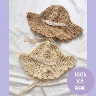 XẢ Mũ cói VINTAGE VÀNH RỘNG