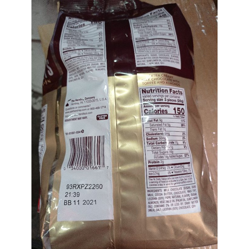 (Date 11/2021)Kẹo socola Hershey's Nuggets hershey nugget chocolate 1.47Kg của Mỹ | BigBuy360 - bigbuy360.vn