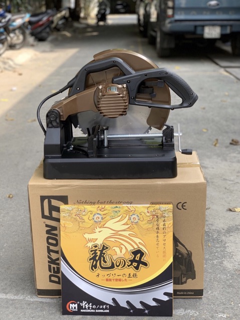 MÁY CẮT SẮT TUA CHẬM 355mm MODEL DK-966D MÔ TƠ TỪ TẶNG KÈM LƯỠI CẮT SẮT HỢP KIM TUA CHẬM 355mm