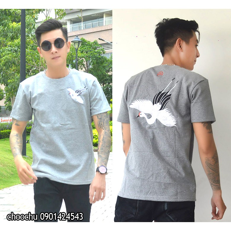 Áo Thun Stee Thêu hạc unisex