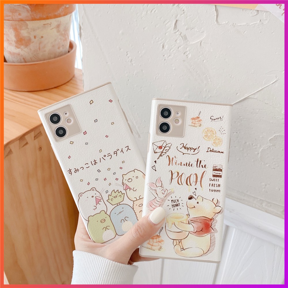 Hoạt Hình Ốp Điện Thoại Da Hình Gấu Đáng Yêu Cho Iphone 12mini 11pro Max | BigBuy360 - bigbuy360.vn