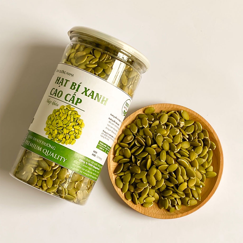 Hạt Bí Xanh Tách Vỏ Mama Nhập Khẩu Ấn Độ 500G Hạt Chắc Mẩy Sấy Giòn Đồ Ăn Vặt Mẹ Bầu Ăn Kiêng Giảm Cân BabyRice 118