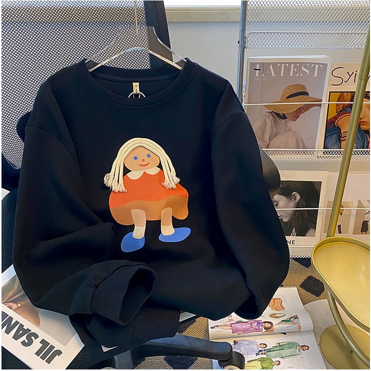 Áo Sweater Cotton Cổ Tròn Thiết Kế Mới Thời Trang Mùa Thu Dành Cho Nữ