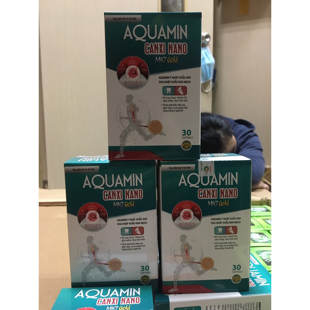 AQUAMIN CANXI NANO MK7 GOLD - Hộp 30 viên