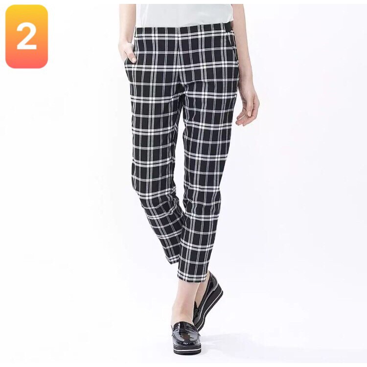 QUẦN BAGGY CARO NỮ VẢI XỐP THỜI TRANG 2 SIZE 45-60KG TÙY CHIỀU CAO