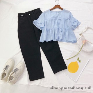 Quần Kaki Baggy Nữ Túi Hộp _Nhienvintage AQ240