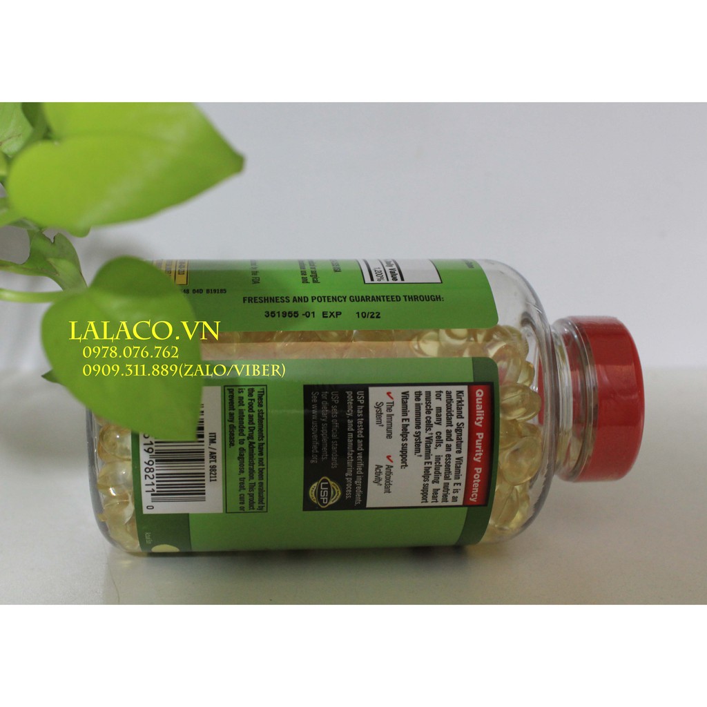 Viên uống đẹp da Vitamin E 400 IU 500 Viên Kirkland Của Mỹ