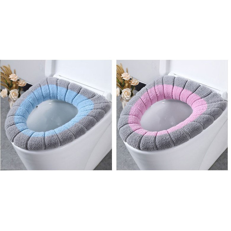 Miếng Lót Bồn Cầu Nỉ Lông Chống Lạnh 2 Màu Siêu Đẹp 88206