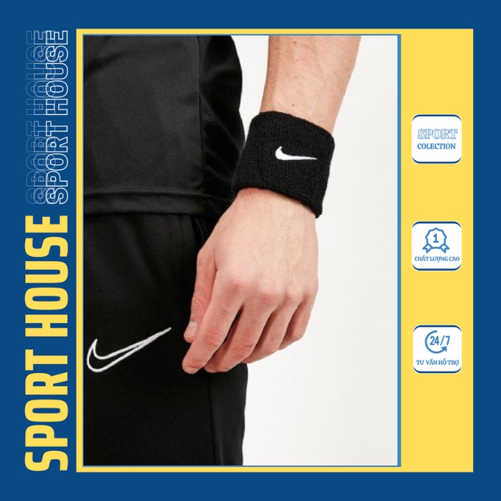 Băng cổ tay Nike siêu thấm mồ hôi, Wristband chất liệu Cotton thoáng khí mềm mại - SPORT HOUSE