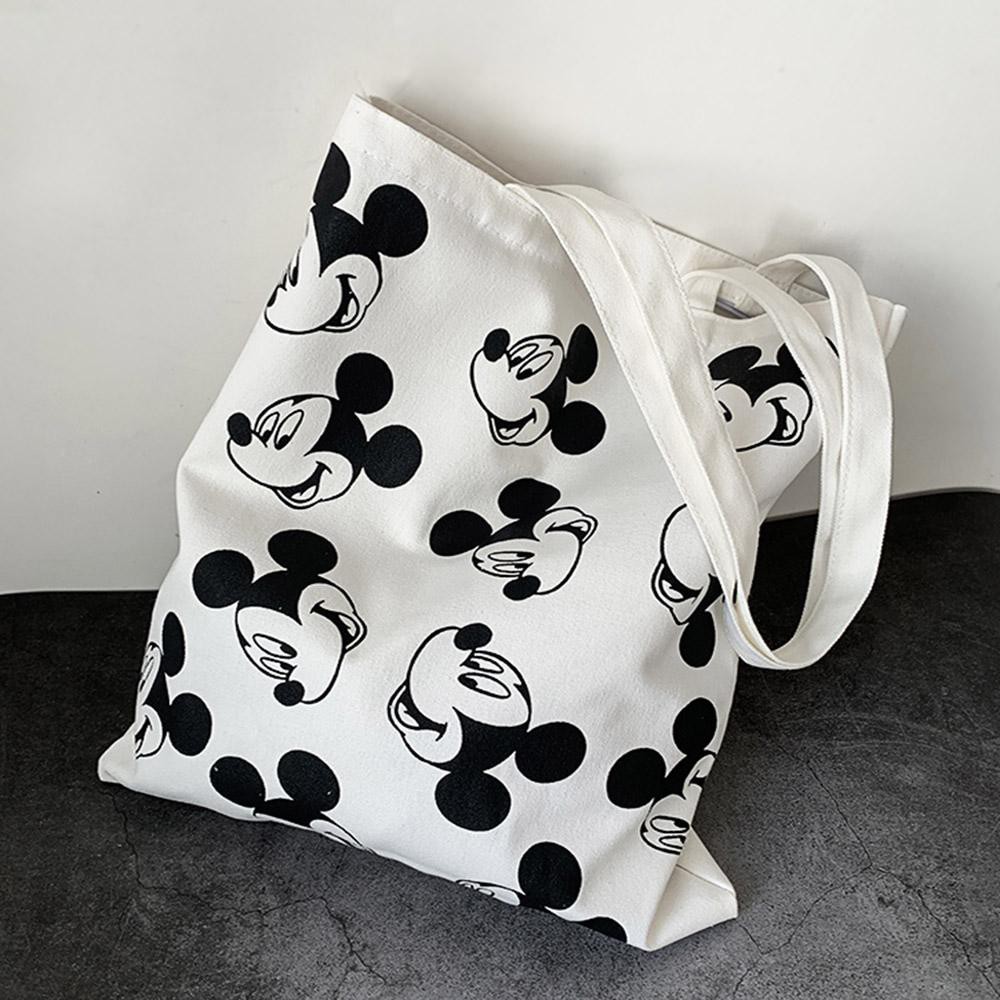 Túi tote Vải canvas mềm Đẹp Cực Hot có khóa miệng,túi tote Mickey hàn Quốc tặng quà xinh