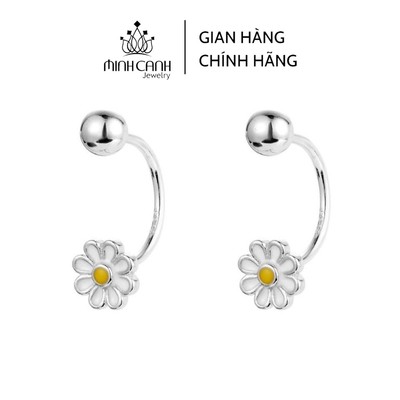 Bông Tai Hoa Cúc Họa Mi Chốt Ren Vặn Minh Canh Jewelry