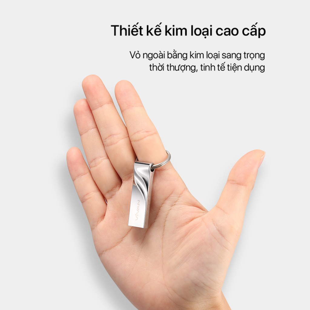  Thiết Bị Lưu Trữ USB 16GB/32GB VIVAN VF316/332 Flash Drive Đầu Kim Loại Siêu Nhẹ | BigBuy360 - bigbuy360.vn