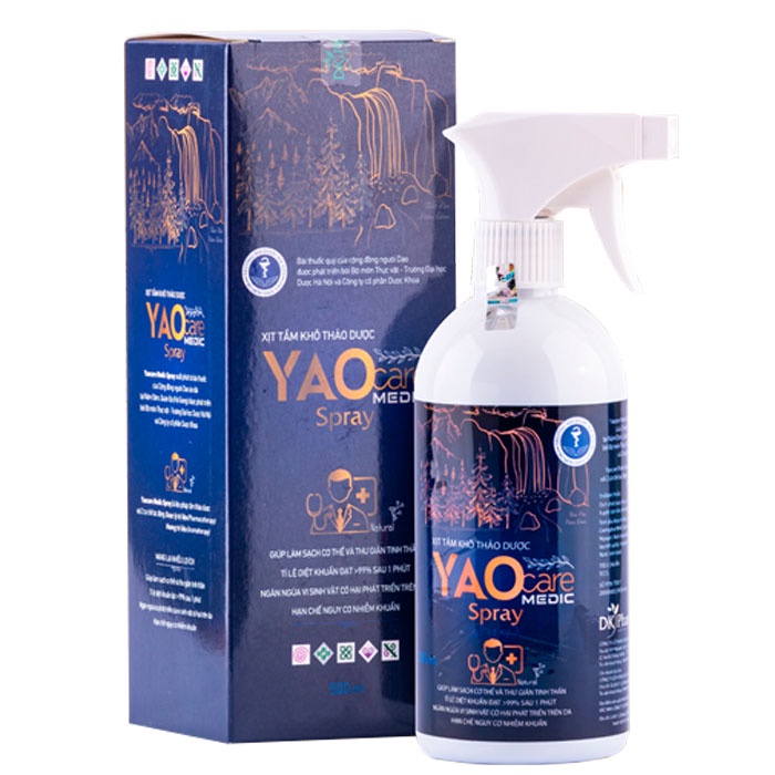 Xịt tắm khô thảo dược Yaocare Medic Spray - Tạo cảm giác thư thái, dễ chịu, làm sạch cơ thể