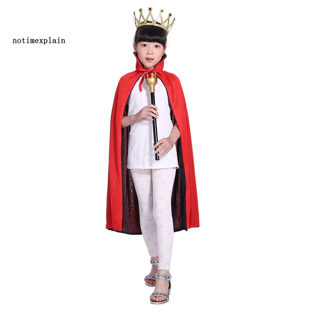 BEST Halloween Kids Hooded Witch Wizard Vampire Cloak Cosplay Costume Cape Gown Robe