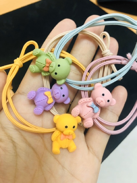 1 Dây Thun Cột Tóc Buộc Tóc Nữ Hình Gấu Ôm Nơ dễ thương