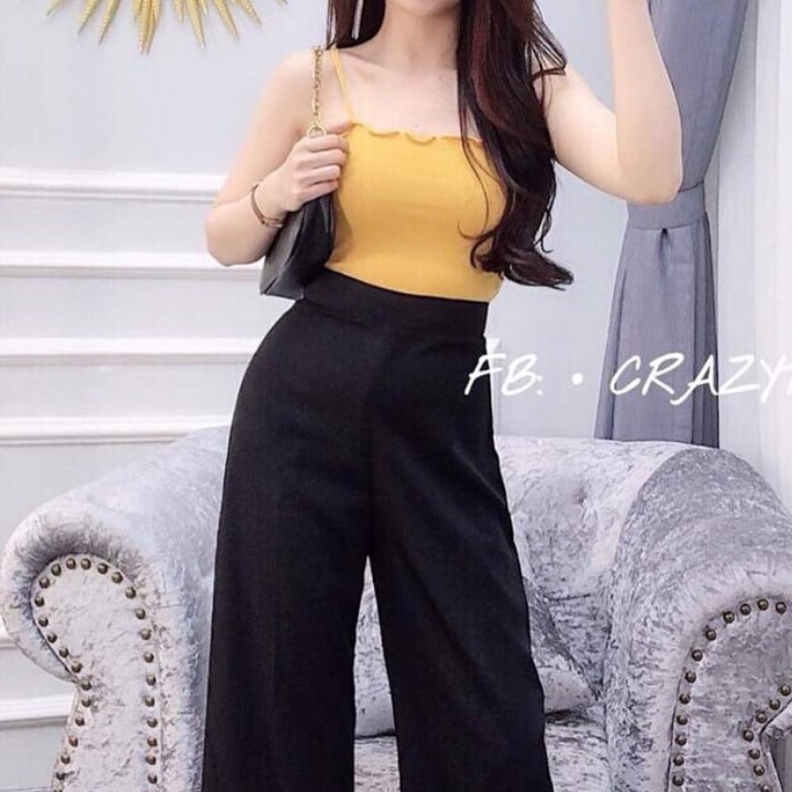 Set Áo Kiểu Croptop Hai Dây Thun Gân Và Áo Lưới Hoa Cúc Cực Xinh Hàng Chuẩn Shop