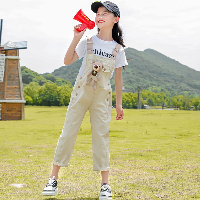 Bộ Trang Phục Hai Mảnh Gồm Áo Và Quần Yếm Phong Cách Phương Tây Kiểu Mới Dành Cho Bé Gái 2022