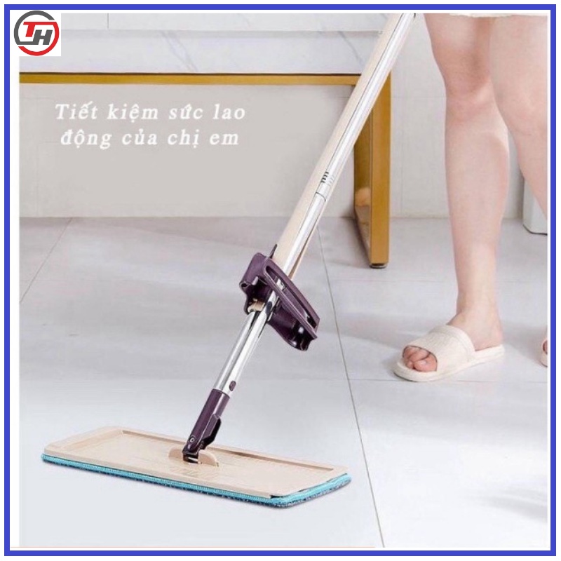 Cây lau nhà tự vắt thông mình quay 360 độ tặng 2 bàn lau thay thế.