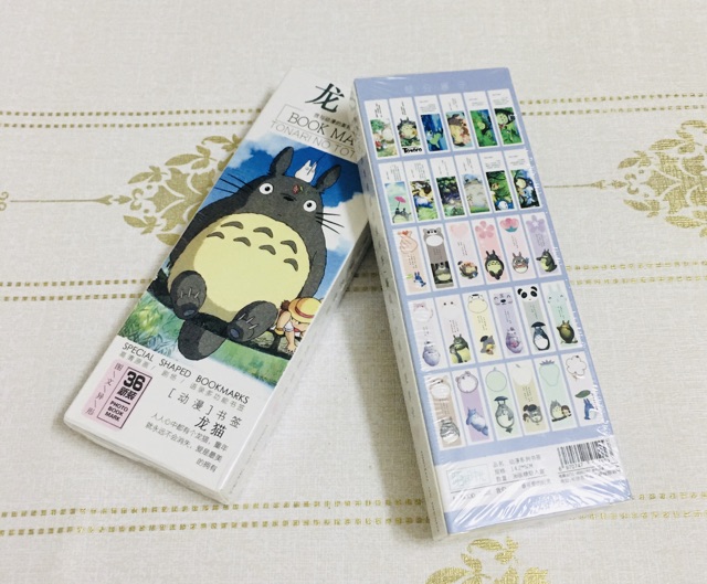 Bộ 36 ảnh bookmark totoro, đánh dấu trang anime totoro