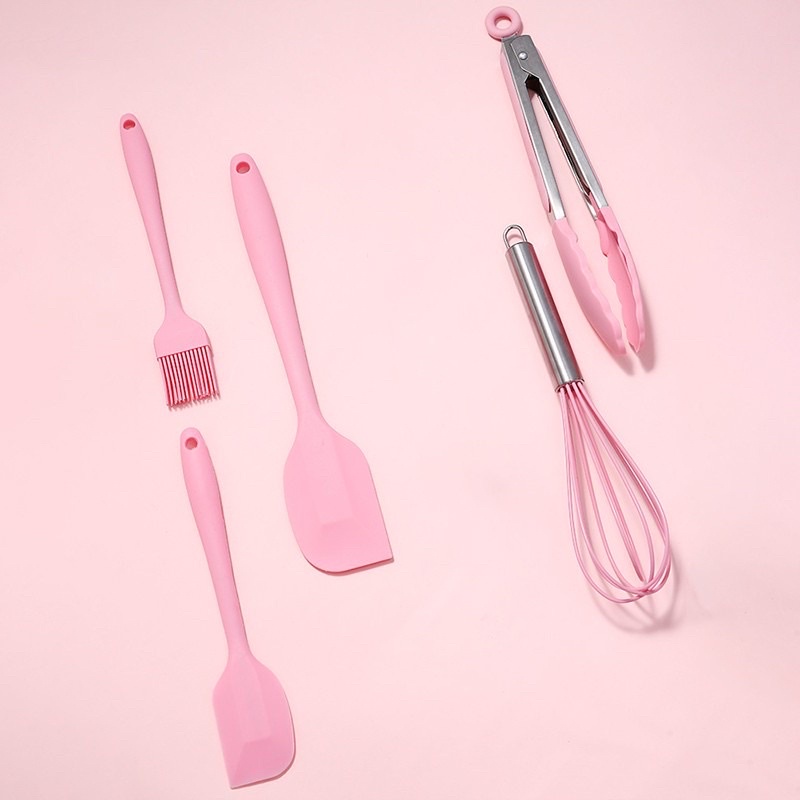 Bộ Dụng Cụ Nhà Bếp Silicon Chịu Nhiệt 5 Món