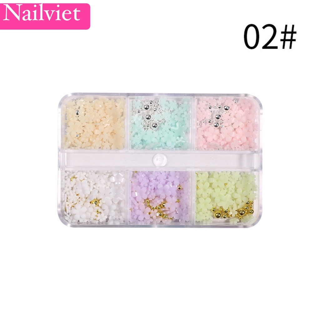 Hoa nhí mix màu phụ kiện trang trí móng