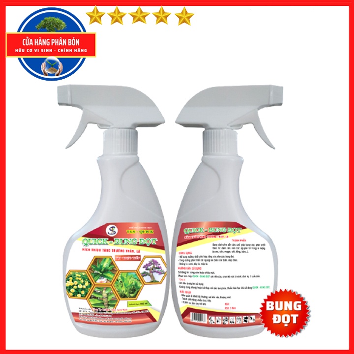 BUNG ĐỌT: Chế Phẩm Vi Sinh Kích Thích Tăng Trưởng Thân Lá, Bật Mầm, Dạng Xịt Trực Tiếp - Chai 500 ml