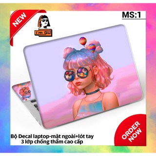 BỘ DECAL DÁN LAPTOP Decal cao cấp 3 lớp chống thấm TẤT CẢ CÁC DÒNG MÁY MACBOOK/ACER/HP/DELL