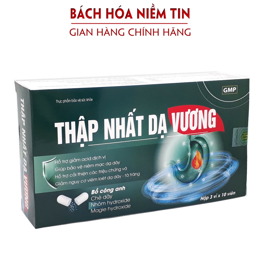 Viên uống giảm đau dạ dày Thập Nhất Dạ Vương - giảm các biểu hiện của viêm loét dạ dày tá tràng - Hộp 30 viên
