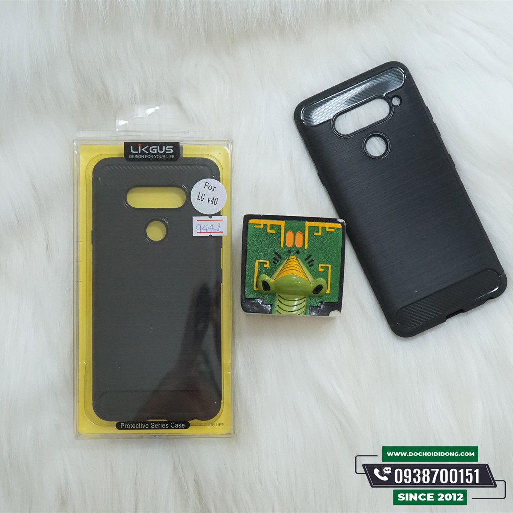 Ốp Lưng LG V40 Likgus Dẻo Sọc Kim Loại Chống Sốc