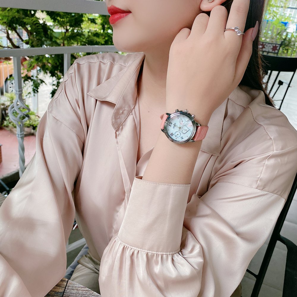 Julius Official | Đồng hồ nữ Julius 6 kim Ja844 dây da
